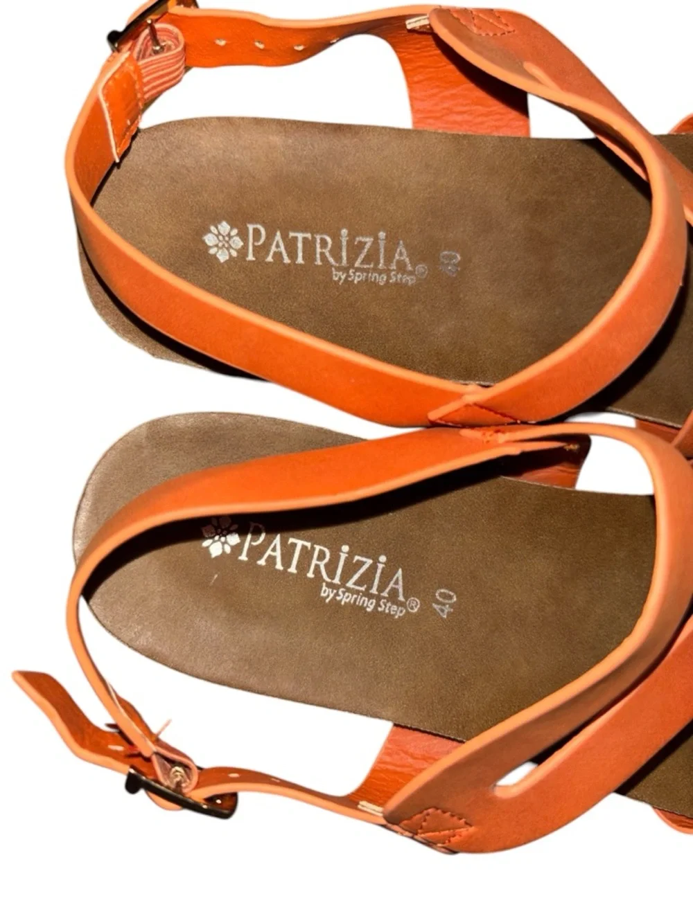 Patrizia by Spring Step "Kalissa" Orange Strappy Sandals Size 40/9 - Picture 3 of 8